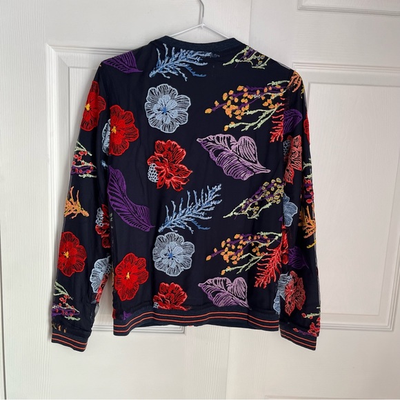 DESIGUAL BLUE FLORAL BOMBER - Picture 9 of 16